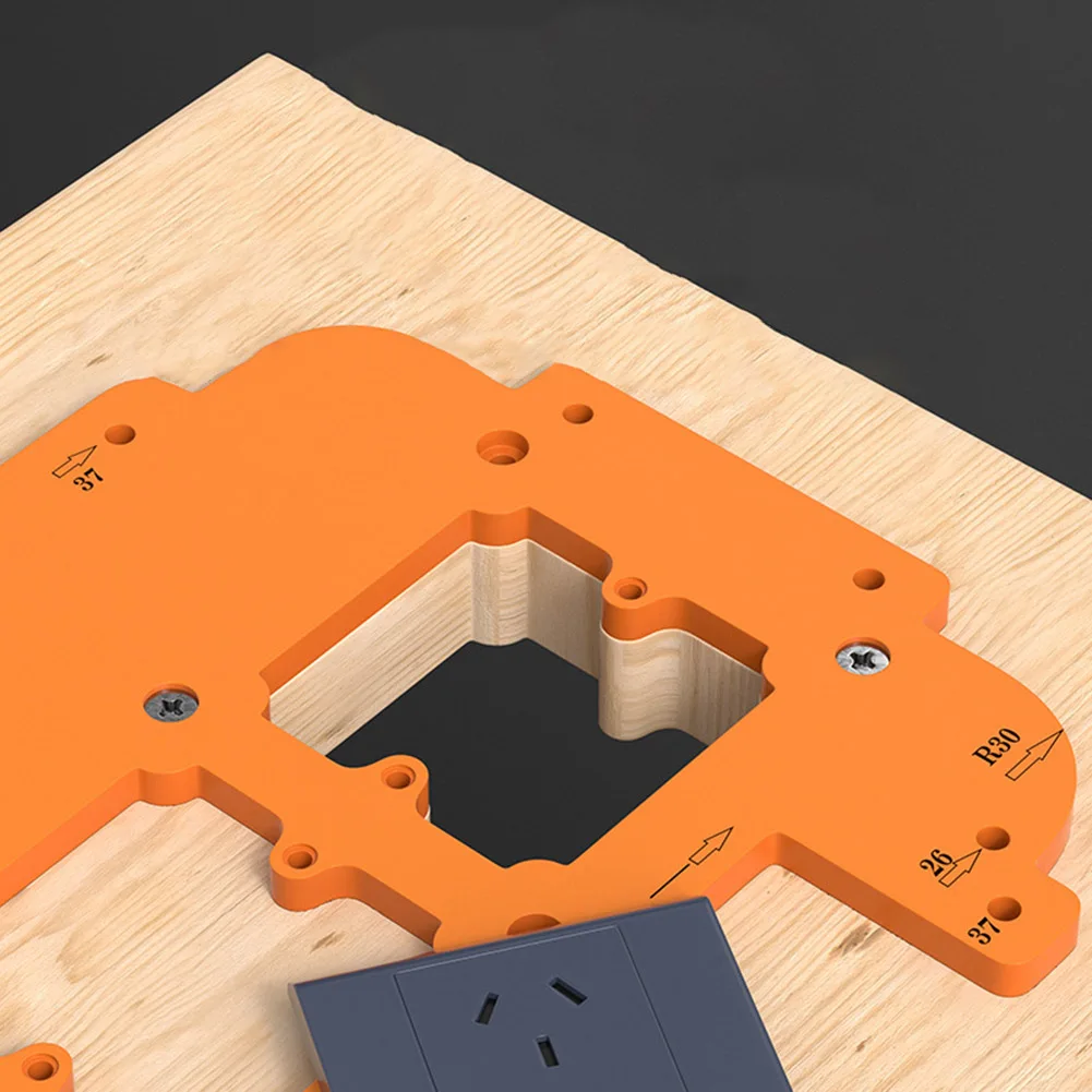 

Multi-positioning Tool Cabinet Handle Template A-grade Electrical Insulation Faster Processing 3-in-1 Cabinet Drilling Template