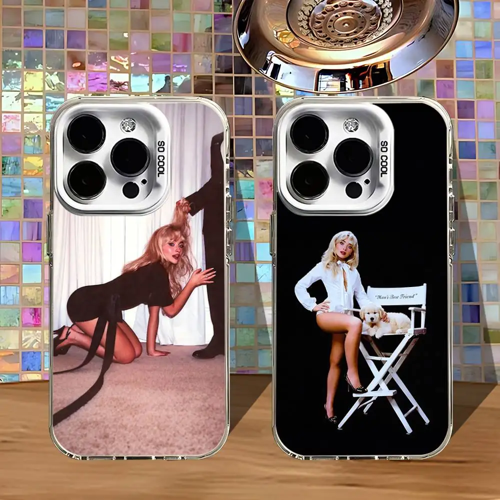 

S-Sabrina Man s Best Friend Phone Case For iPhone 16,15,14,13,12,11,Pro,XS,Max,Plus,Mini,SE4,E White Matte Shockproof Cover