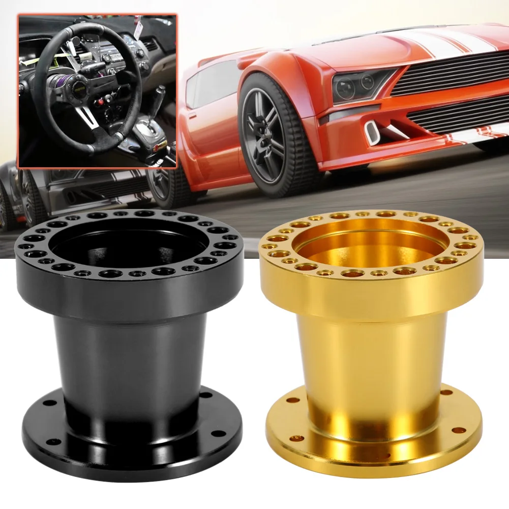 2 Colors 3inch Universal Car Steering Wheel Hub Aluminum Spacer Steering Wheel Hub Adapter Kit Car Steering Wheel Hub Adapter