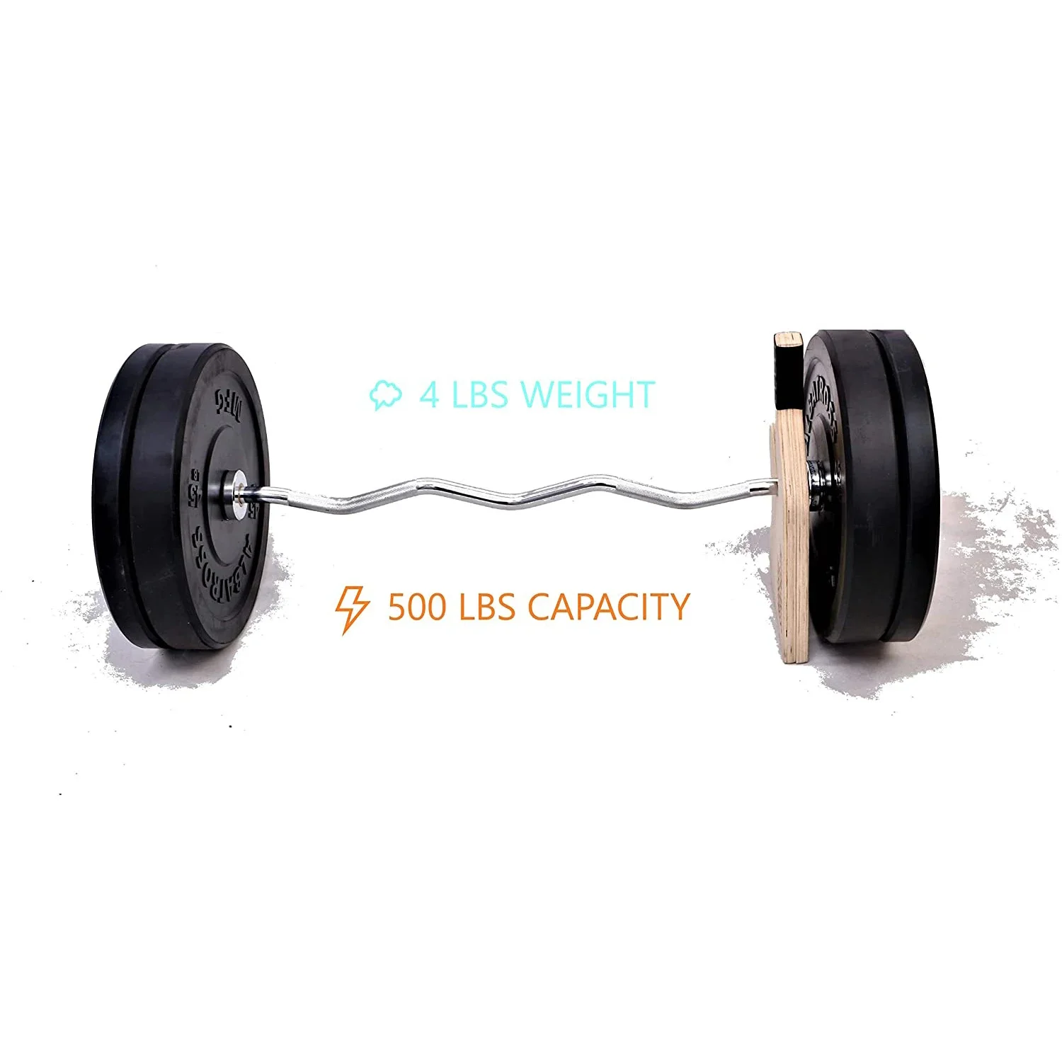 Wooden Mini Deadlift Barbell Jack, Compact and Portable with Non-Slip Handle for Loading Unloading Changing Weight Plates