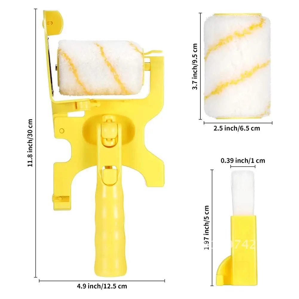 Vara telescópica de pintura em aço inoxidável, Haste de limpeza destacável, Ferramentas de pintura, 4 Seções, 1.1m Paint Roller Extension Pole