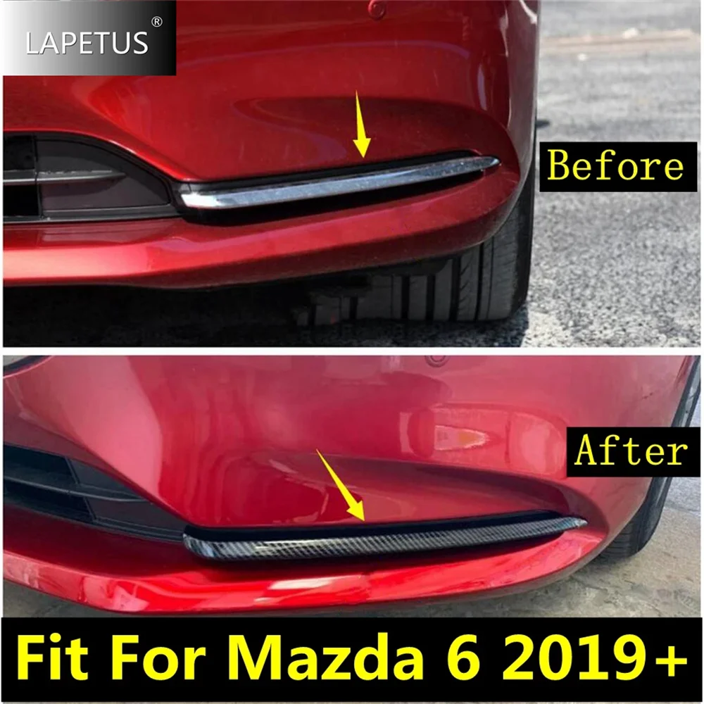 

Fit For Mazda 6 2019 2020 Front Bumper Fog Lights Lamps Eyelid Eyebrow Decor Panel Cover Trim Carbon Fiber Exterior Accessories