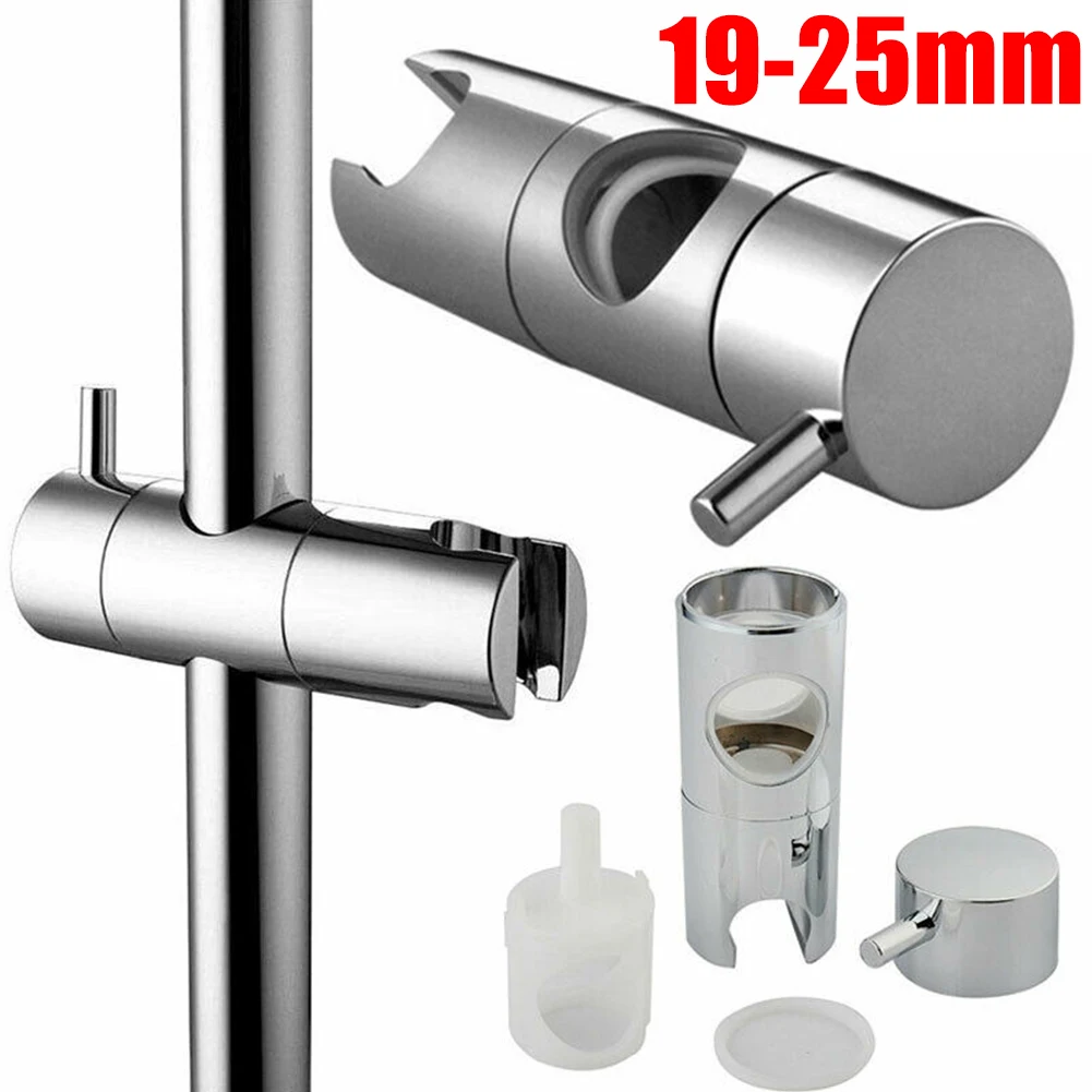 Sprinkler Shower Holder 19/20/22/24/25mm Adjustable Chrome Shower Head Bracket Bathroom One Word Knob Shower Head Lift Seat