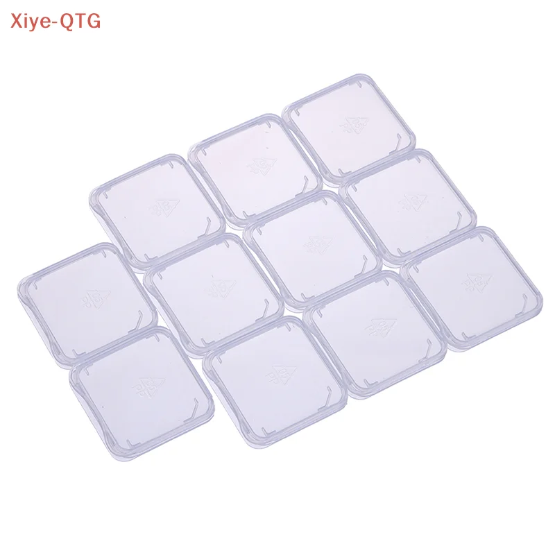 Nueva funda protectora para tarjeta de memoria de 10 Uds para tarjeta SD SDHC MMC XD CF transparente