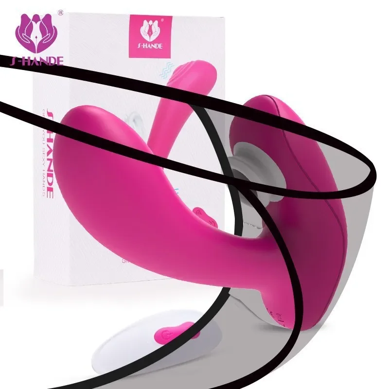 Vrouwelijke vibrator met afstandsbediening, eierspringen, vrouwelijk product, G-spot zuigvibrator