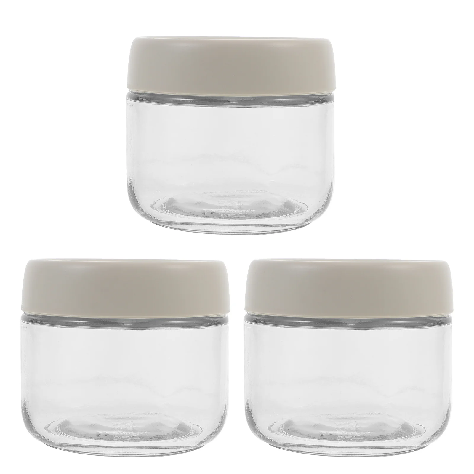 

3 Pcs Kitchen Sealed Jar Coffee Bean Container Air Tight Airtight Glass Grains Storage