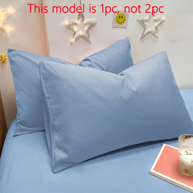 1 Piece Of Matte Solid Color Pillowcase, Bedroom Pocket Sealed Soft Pillowcase, Bedding