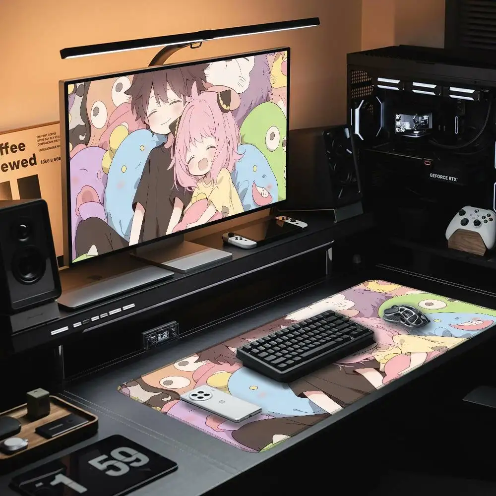 SPY X FAMILY Anya Forger Mouse Pad Rubber Thicken Overlock Gaming Table Mat Office Computer Keyboard Pad PC Mousepad