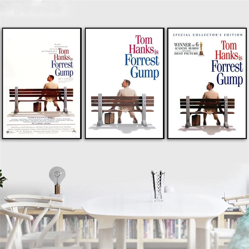 Classic Hot Movie Forrest Gump Art Home Wall Decoration Quality Canvas Poster Aesthetics Living Bar Cafe Posters Wall Picture