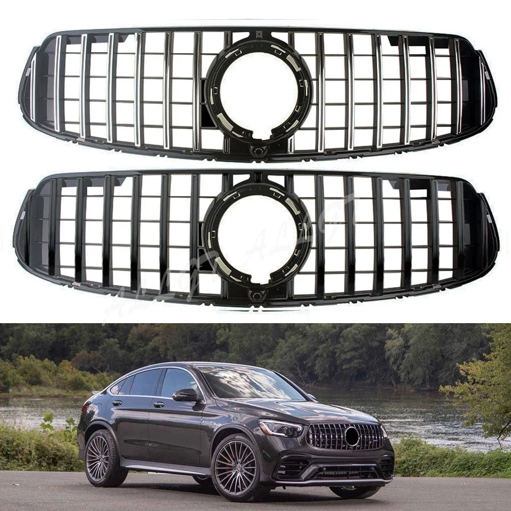 

Front Racing Billet Bumper Grilles Upper Facelift Grill For Mercedes Benz X253 W253 GLC Class 2020 2021+ AMG