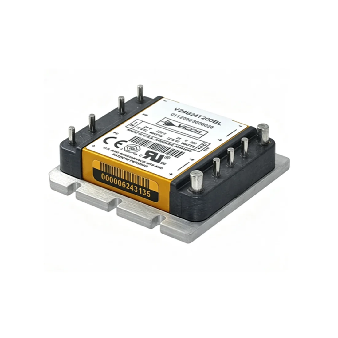 V24B24T200BL V24B24H200BL Isolated Brick DC-DC Power Module 200W 24V Input 24V Output Step Down Converter