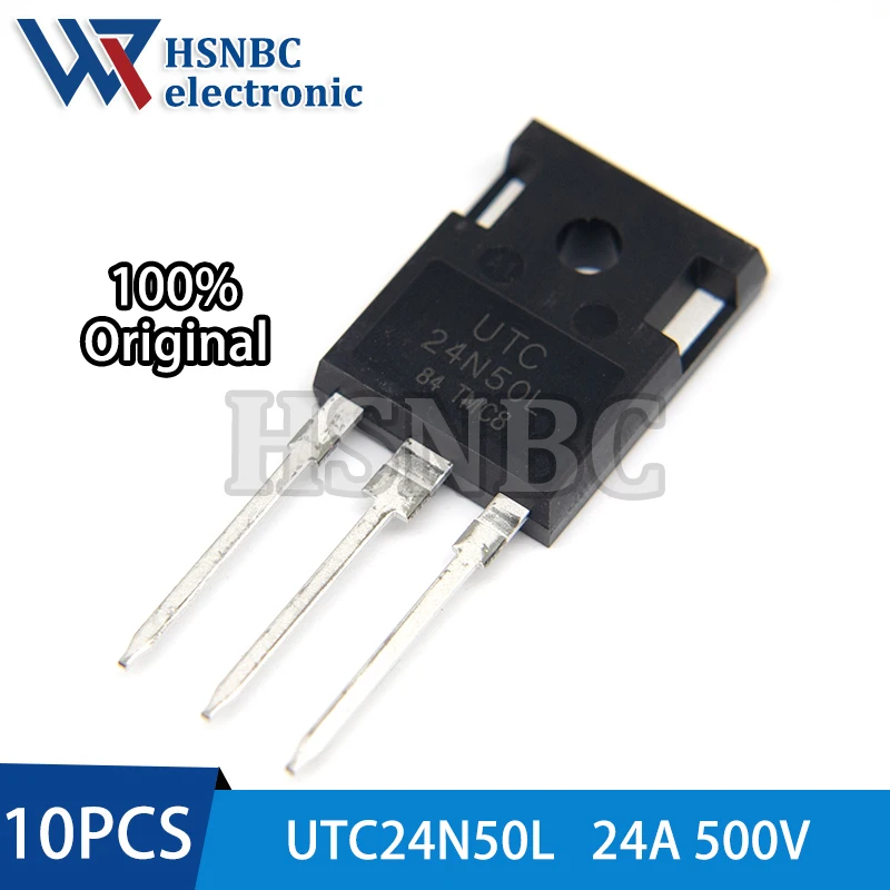 

10PCS UTC24N50L 24N50L 24N50 TO-247 24A 500V N-channel Power MOSFET Transistor 100% New Original