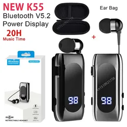 K55 wireless headphones Talk Time 20 Hours Bluetooth Headset Call Remind Vibration Clip Driver Auriculare Earphone PK 920 pro