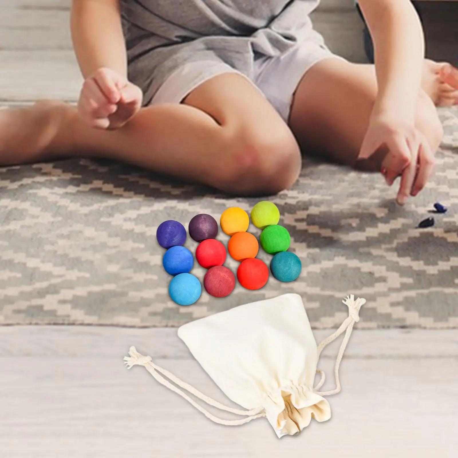 12 Stücke Montessori Regenbogenbälle Farbsortierspielzeug Frühe Pädagogische Urlaubsgeschenke Pädagogisches Zählspielzeug für Jungen Kinder