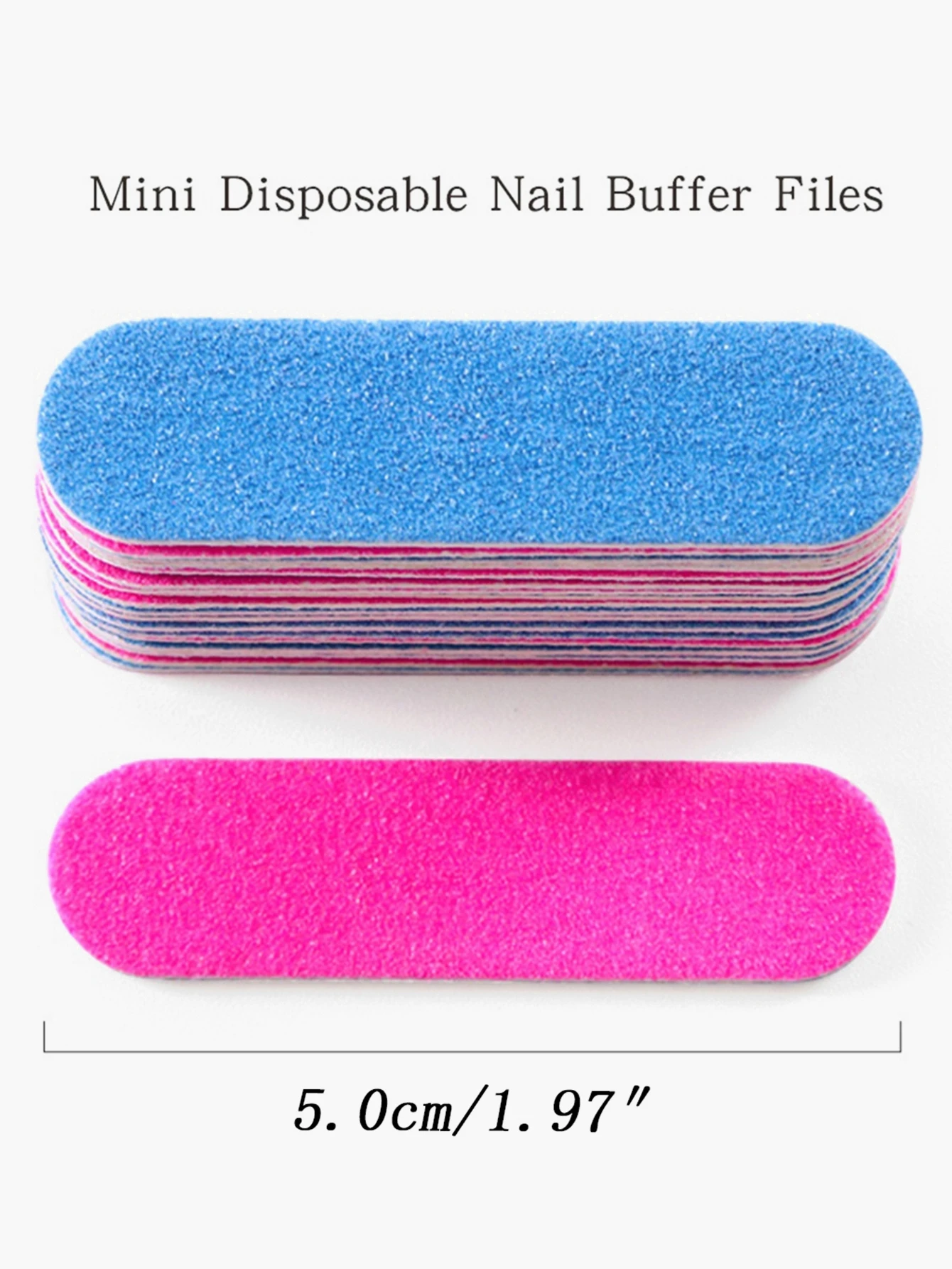 15 tot 200 stuks mini-nagelvijlen dubbelzijdig blauw en roos nagelvijlen voor nail art manicure pedicure polijsten en vormgeven