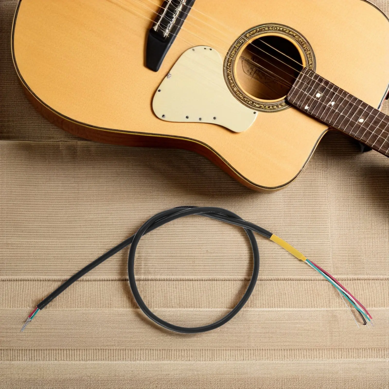 4Pcs Electric Guitar Wiring Harness Kit 4-Core Shielded Pickup Wire for Reliable Signal Transfer Versatile Mode Switching Guitar