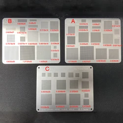 1/3Pcs High quality Universal BGA Reballing Stencil square hole Direct heating BGA Template for Mobile phone laptop CPU IC Chip