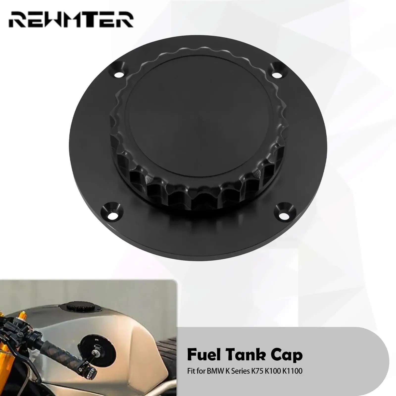 Motorcycle Fuel Oil Tank Cap Petrol Gas Protector Trim Cover For BMW K Series K75 K100 K1100 K1 K75C K75RT K100RS K1100LT K75S