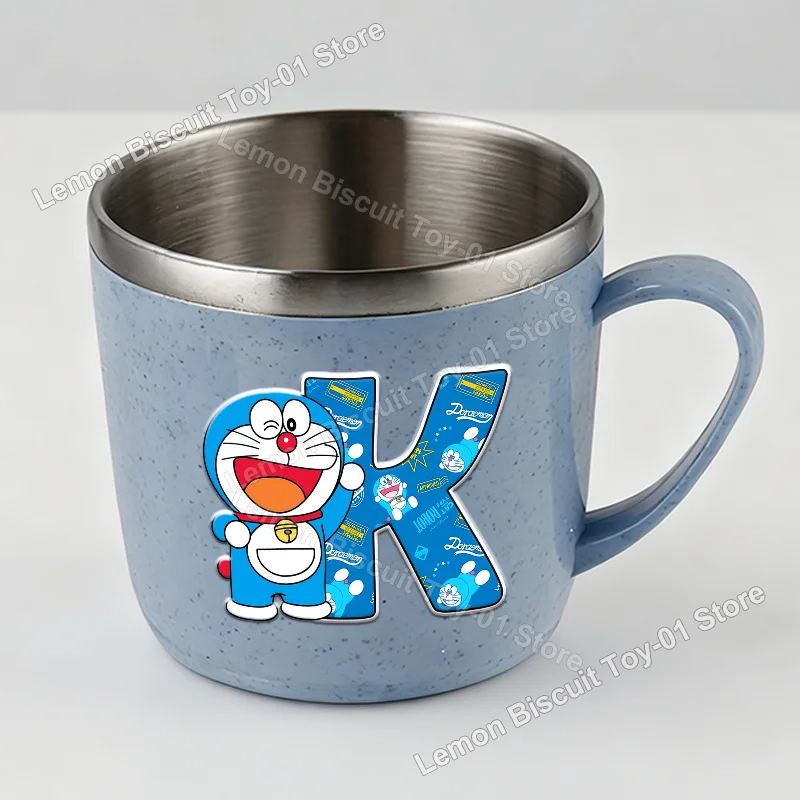 Doraemons Series Small Stainless Steel Cups Cute Juice Milk Drink Water Cup for Home Tumbler Double Layer Anti-scalding Gift view 3
