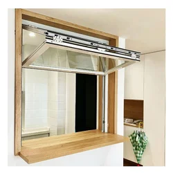 Kitchen Door And Window Push Up Sliding Customized French Bi Fold Glass Balcony Fold Up Windows Aluminum Vertical Folding Window