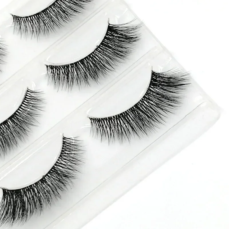 3Pairs/set 3D Layering Simulation Multi-layer False Eyelashes Natural Thick False Eyelashes Eye Makeup Tools
