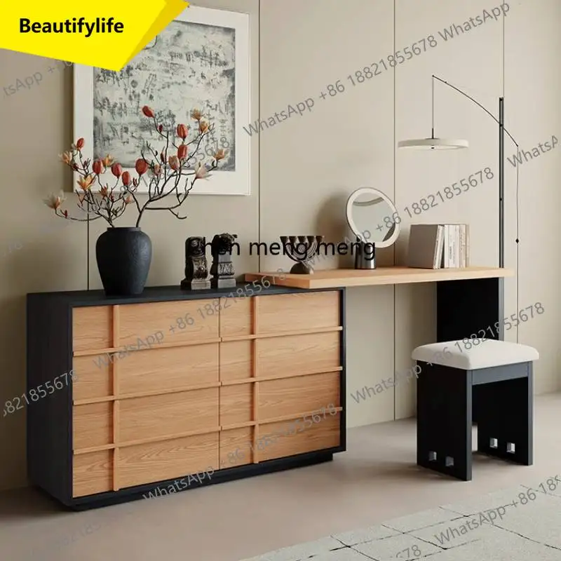 

Туалетный столик a38 коричневый, натуральный, деревянный, винтажный, с зеркалом, для хранения, экономия пространства, мебель для макияжа