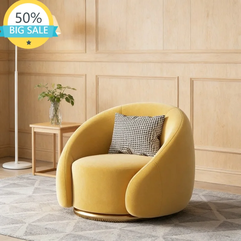 Modern Luxury Swivel Accent Chair With Velvet Upholstery, Curved Shell Design, Comfy Lounge Chair For Living Room & Bedroom