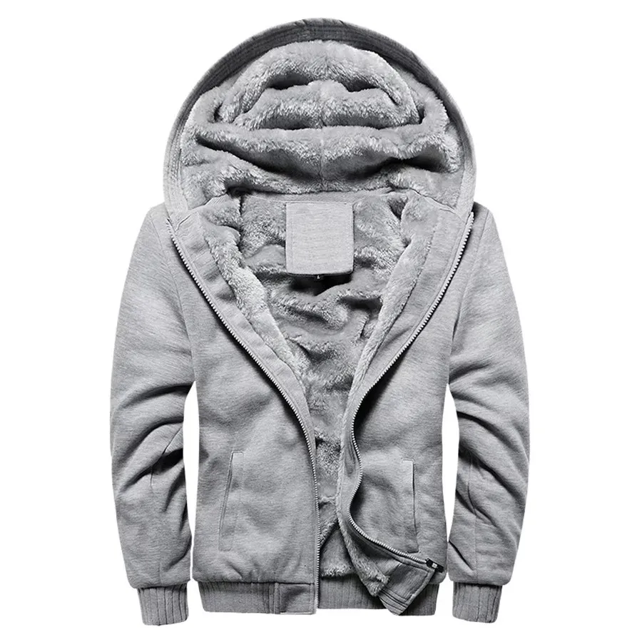 

Winter Warm Men's Thick Coat 2026 New Jackets for Men Fleece Long Sleeve Fur Coats Casual Hooded Streetwear Outdoor Cardigan