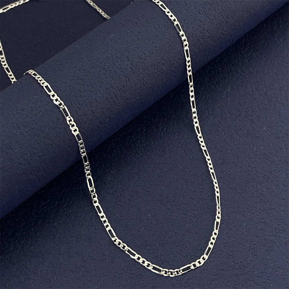 Collar de plata de ley 925 de 2MM, collar Ferrero tres a uno, collar Simple de moda para mujer, regalo de joyería de aniversario de boda