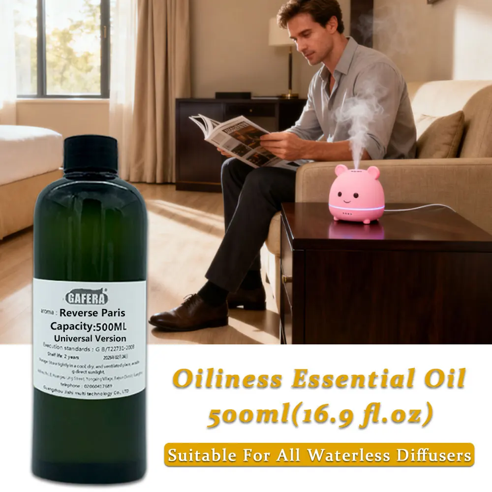 

GAFERA 500ml(16.9 fl.oz) Reverse Paris Essential Oils - For All Waterless Diffuser, Hotel Diffuser Replenish Aromatherapy Oil