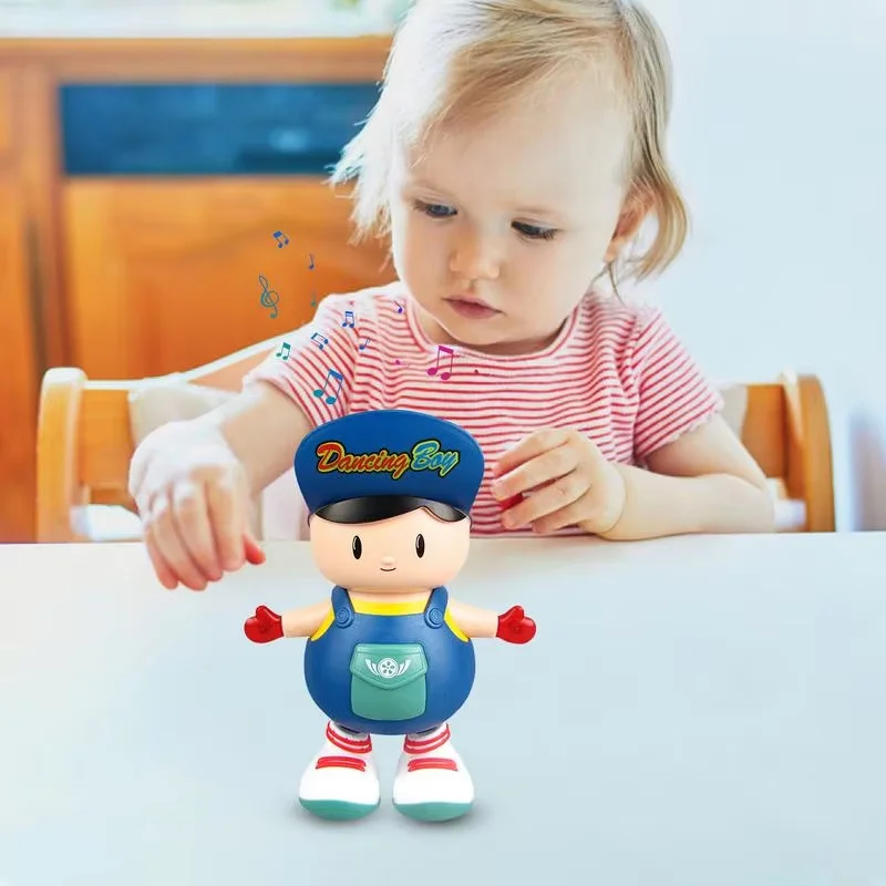 Giocattoli per bambini, giocattoli per bambini, giocattolo per ragazzi con testa grande danzante, musica leggera elettrica, giocattolo per cartoni animati per ragazzi con altalena danzante carina, idea regalo per bambini