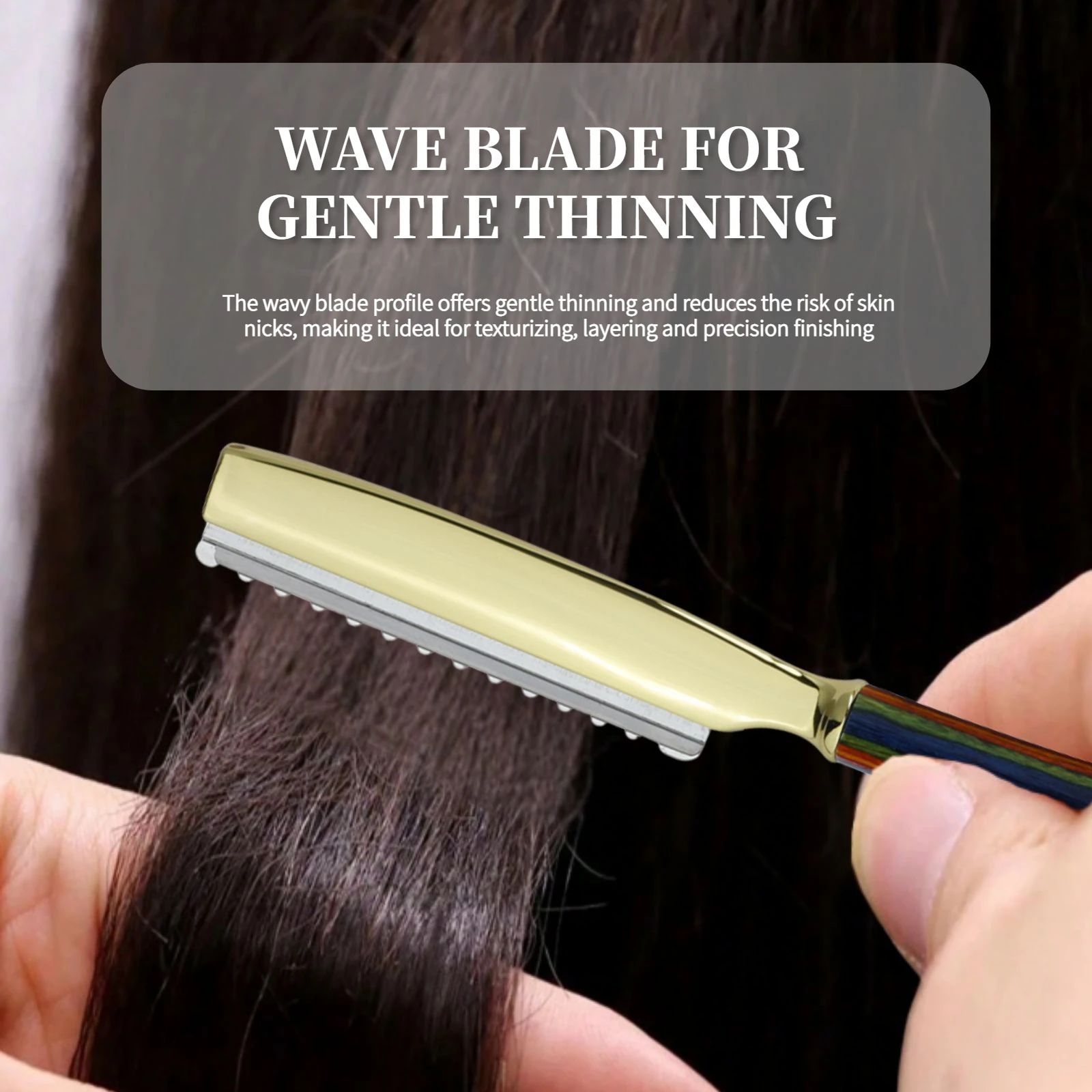 ترقق الحلاقة مقبض خشبي مستقيم صالون تصفيف الشعر الحلاقة دليل الحلاقة عصا مقص الشعر الحلاق قص الشعر سكين أرق