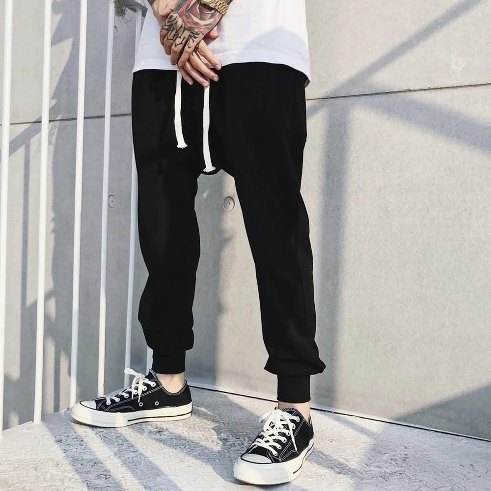 Mens Y2k Shaping Low Crotch Casual Harem Pants Summer Streetwear Fashion Hip Hop Punk Niche Leggings Men'S Clothing 2026 New
