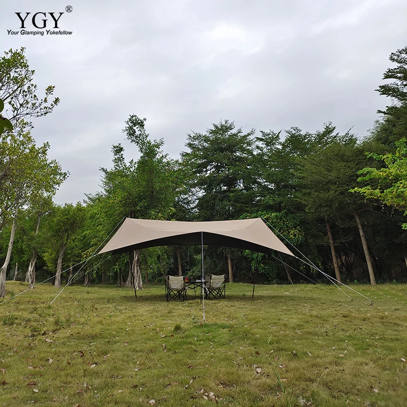 YGY tent tarp,150D oxford fabric black pu coated 5000mm W/R,UPF50+, sun shelter tarp,8-10 person,540*550cm