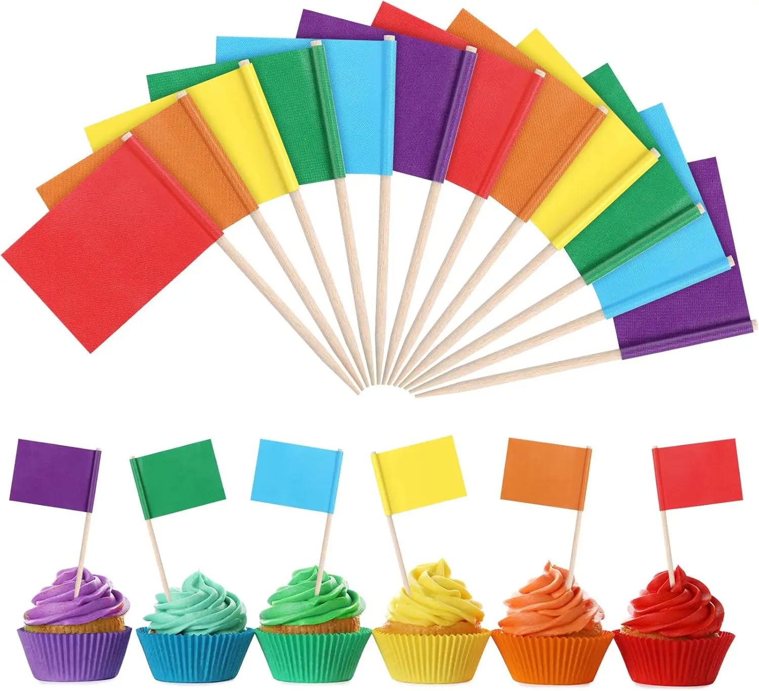 

Pieces Colorful Blank Toothpick Flags Cheese Markers Food Labels for Party Buffet Toothpicks for Food Toothpick Flags Cupcake Fl