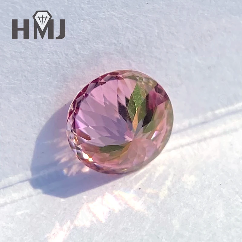 Moissanit-Diamant, mehrfarbig, rund, 100 Facetten, mit GRA-Zertifikat, DIY-Ring, Halskette, Ohrringe für die Schmuckherstellung, Großhandel – Detail 10