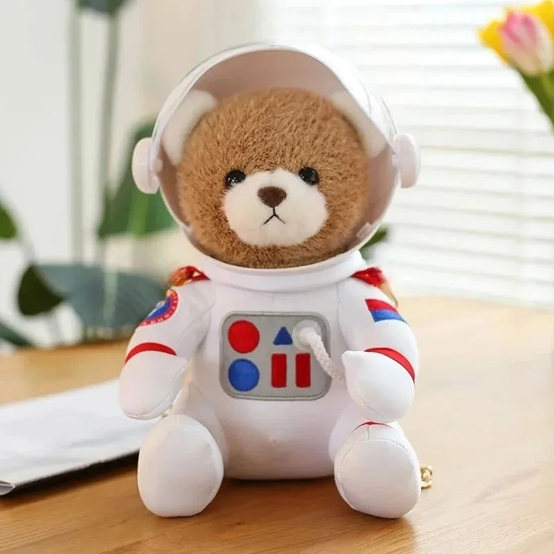 Oso de peluche espacial de 30CM, juguetes de peluche de astronauta, mochila, caja de regalo, decoración, bolso escolar para niños, muñeca, decoración del hogar, regalos de navidad