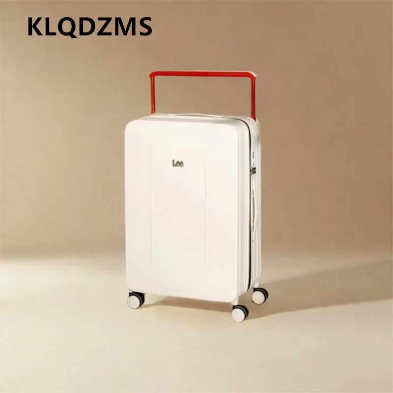 

KLQDZMS Suitcase USB Charging Women's 20"22" Boarding Case Travel Essentials PC Trolley Case 24"26 Student Cabin Luggage