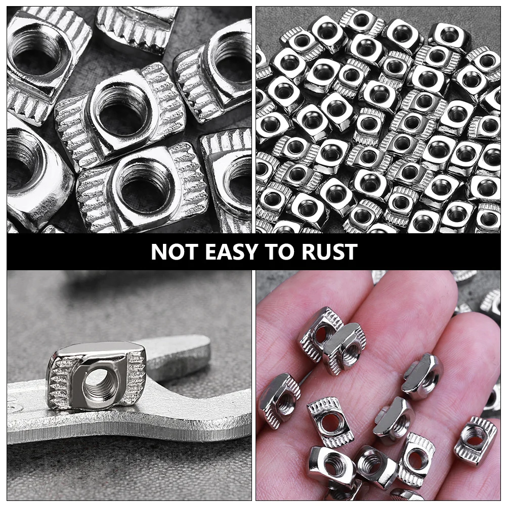 

120Pcs European T Nuts M5 Hammer Nuts for Industrial Aluminum Frames Robotics Mounting Nut T Slot T-Nut