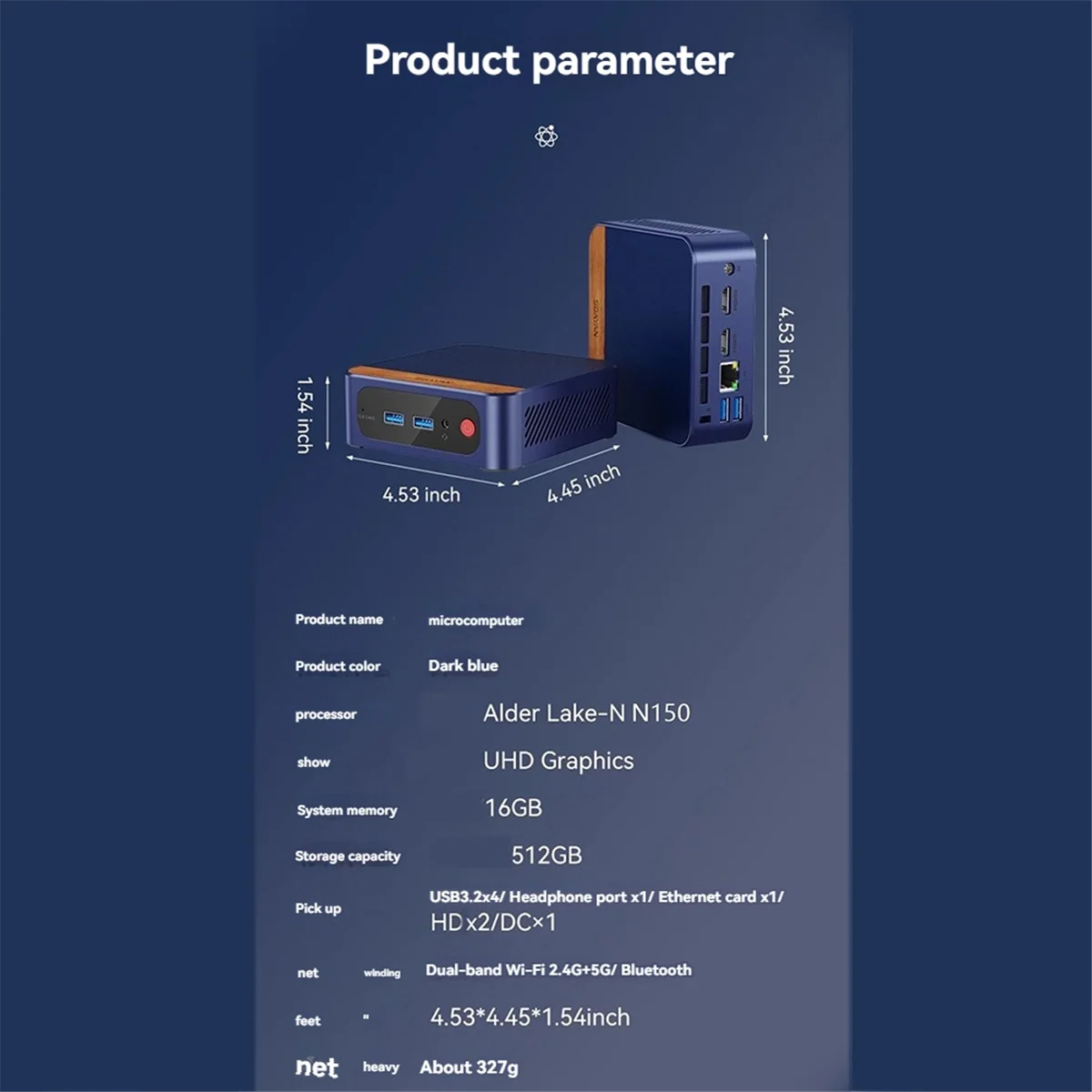 

NEW N150 Mini PC 4K DDR4 3200MHz 16GB RAM 512GB SSD for Win11 Pro WIFI6 BT Desktop Gaming Computer UK Plug