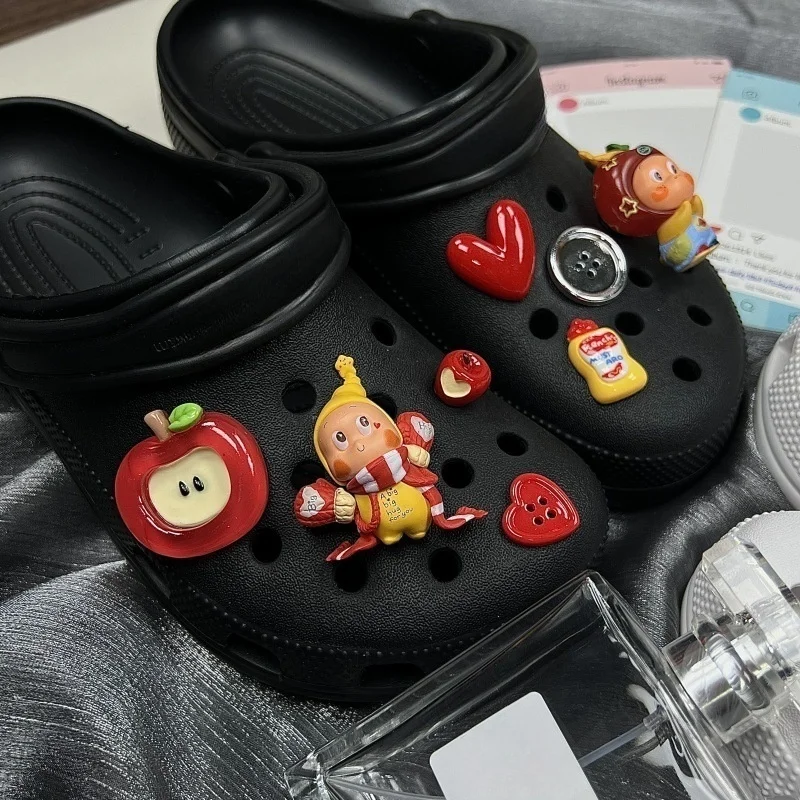 Fashion Cartoon Series Cute Decorative Shoe Charms for Beach Shoes ABS    Suitable for Birthdays and Christmas gifts