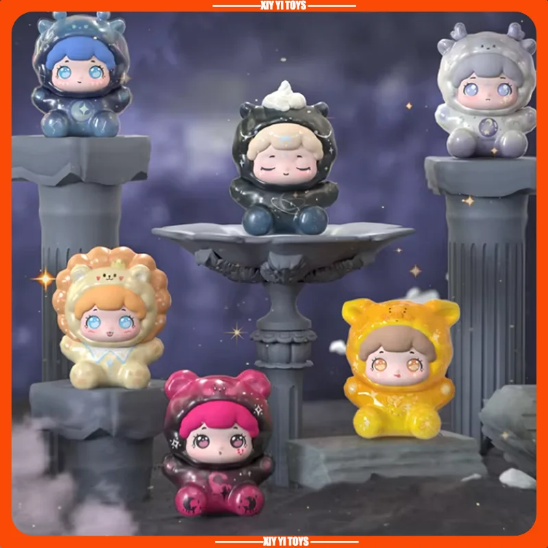 

Оригинальная трендовая коллекционная фигурка Pop Hug Baobao Constellation: серия милых питомцев, ручная работа, кукла-сюрприз в слепой коробке, настольная коллекция, подарок
