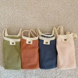 Spring/Summer Breathable Lace Edge Suspended Tank Top Teddy Dog Cat Small Puppy Pet Clothes Dog Cooling Vest Cat Clothes