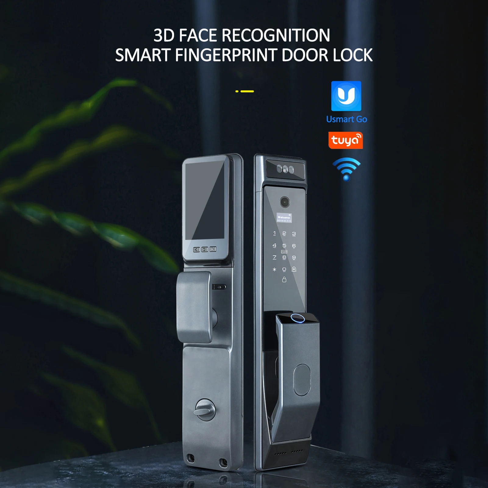 قفل باب APP قفل باب ببصمة الإصبع مع كاميرا قفل باب ذكي إلكتروني APP فتح القفل عن بعد للمنازل والشقق