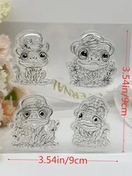 Animal Frog Transparent Silicone Rubber Stamp and Die Sheet Cling Scrapbooking DIY Cute Pattern Photo Album