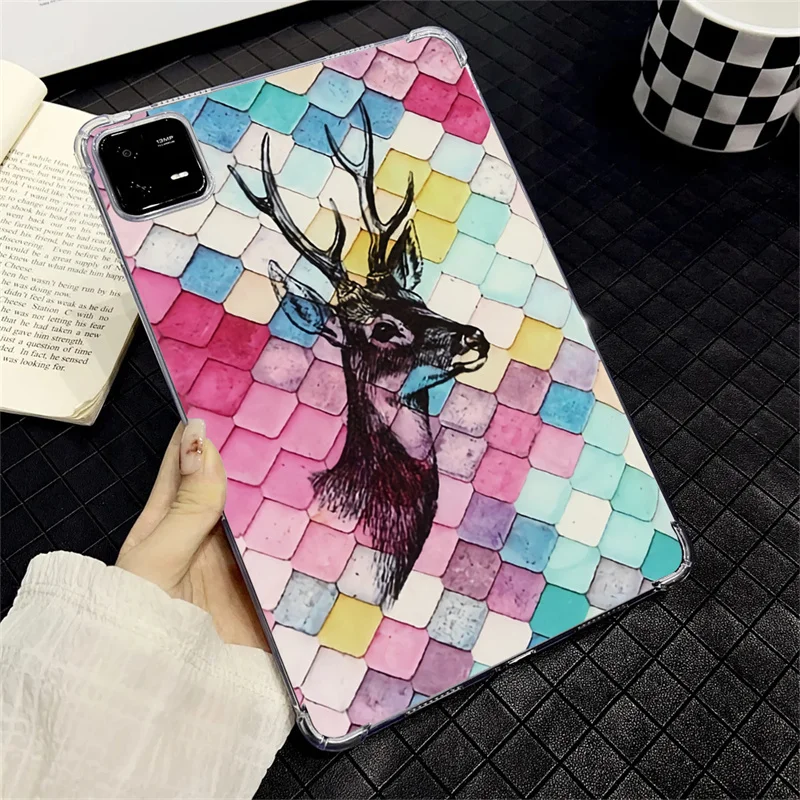 For XiaoMi Pad 6 11 inch Airbags TPU Case Cover for MiPad 5 6 Pro Redmi Pad SE 2023 Case 11 '' 10.6'' Animal Art Painting Cover