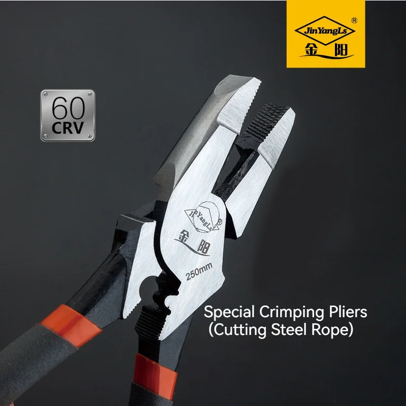 Multi-Purpose10-Inch Wire Pliers Sharp Large Opening Wire Strippers with Crimp Industrial Grade Hardware Hand Tools