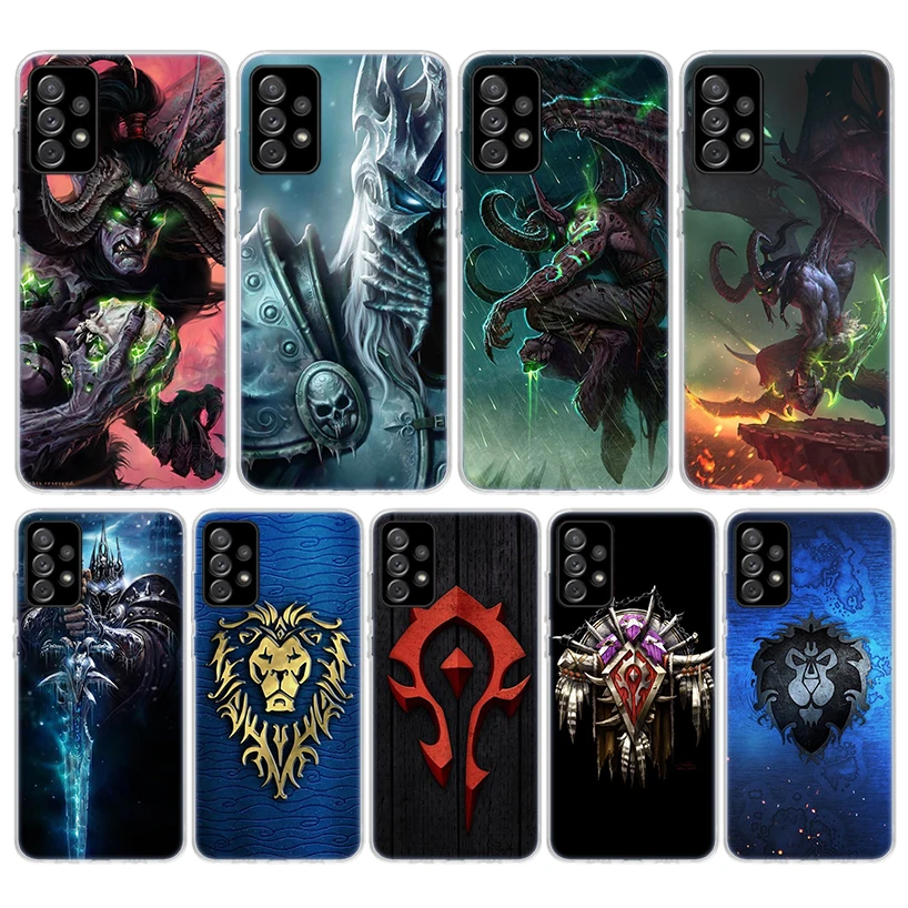 W-World Of W-Warcraft W-Wow Soft Phone Case For Samsung Galaxy A51 A50 A71 A70 A10 A20E A30 A40 A41 A31 A21S A11 A6 A7 A8 A9 Plu