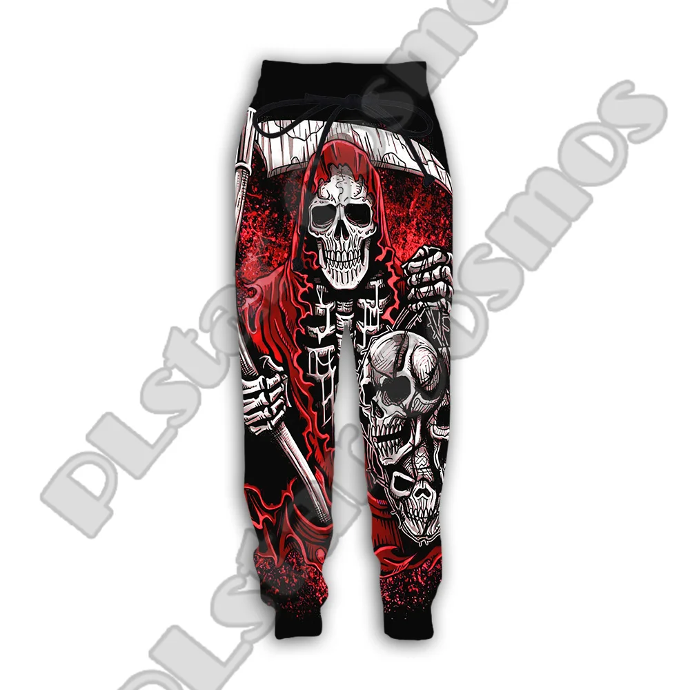 NewFashion Ghost Gothic Skull Reaper Vintage Devil Streetwear 3DPrint Harajuku Casual Funny Jogger Sweatpants Trousers Pants X7