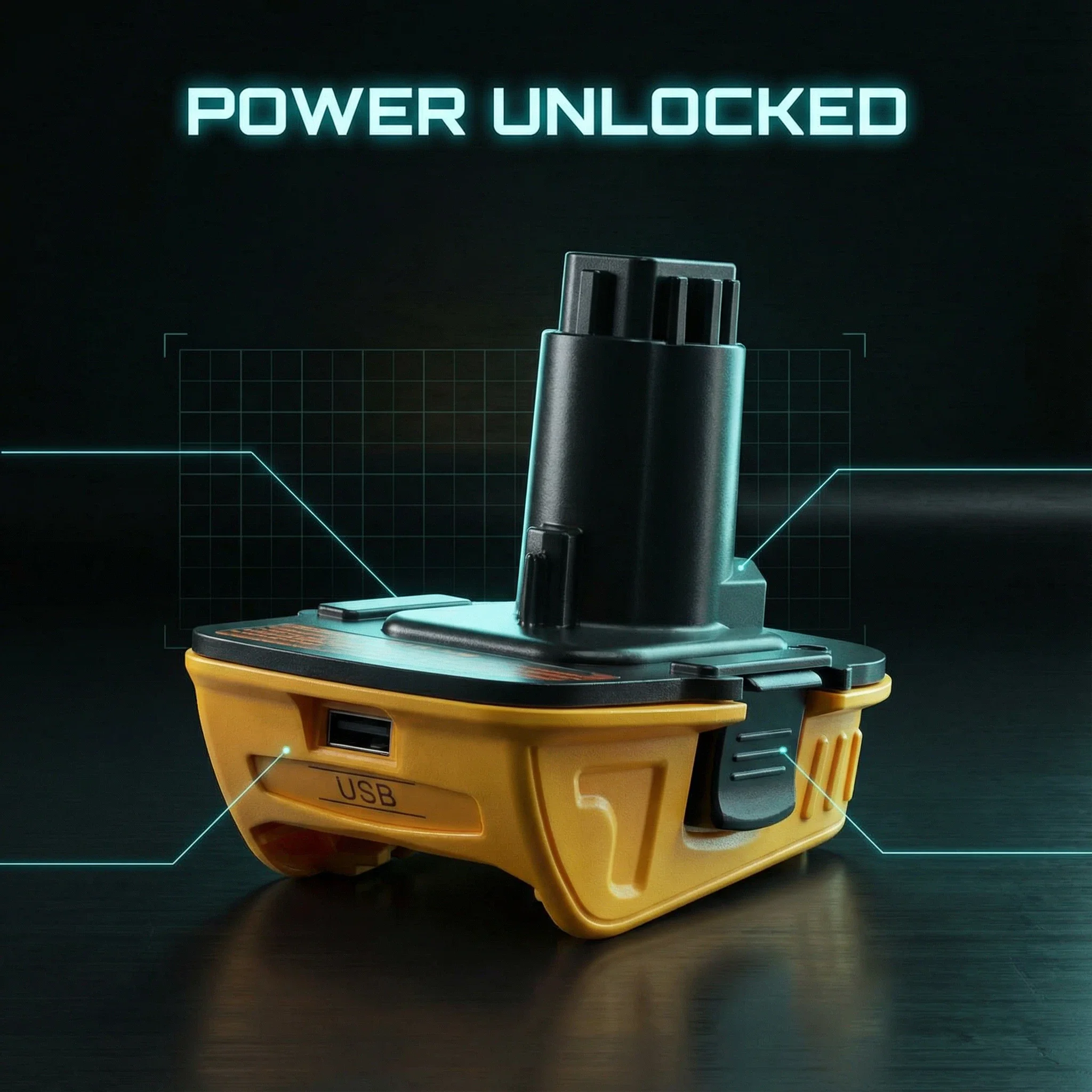

Адаптер для аккумуляторов DCA1820: конвертер для литиевых аккумуляторов Dewalt 20V в аккумуляторы NiCad и NiMh 18V для инструментов Dewalt с USB